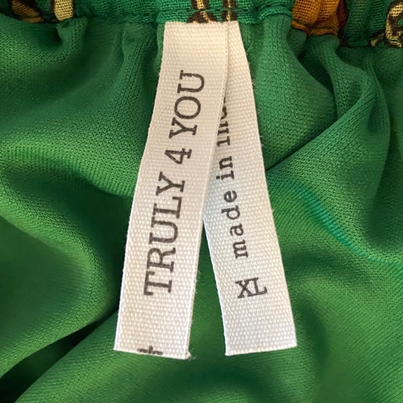 Green Baroque Scarf Print Sheer Maxi Skirt Gold Chain Regencycore Plus XL - Picture 7 of 7